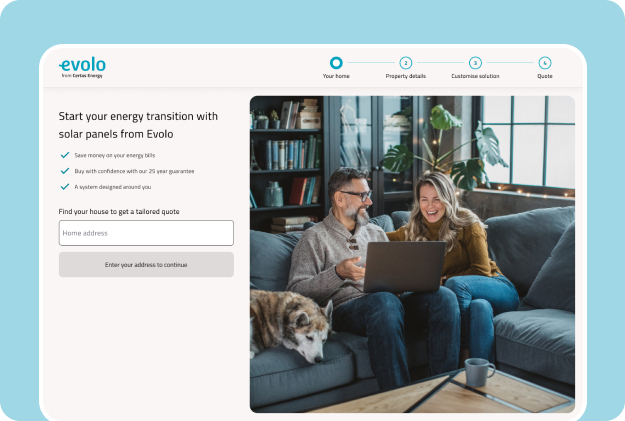 Evolo address entry screen