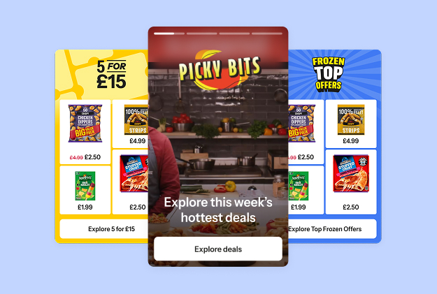 Promotional deal cards for the app's offers carousel